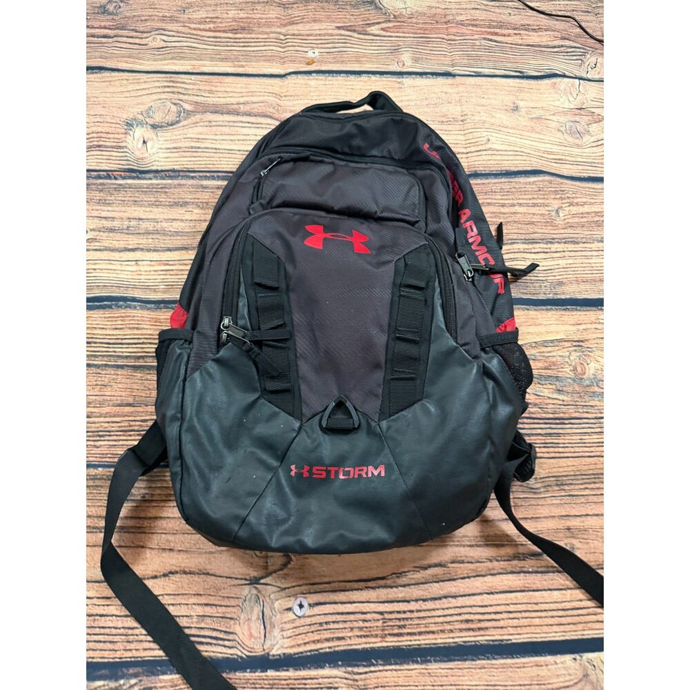 Under Armour Storm Black Red Backpack Athletic School Travel Laptop Bag